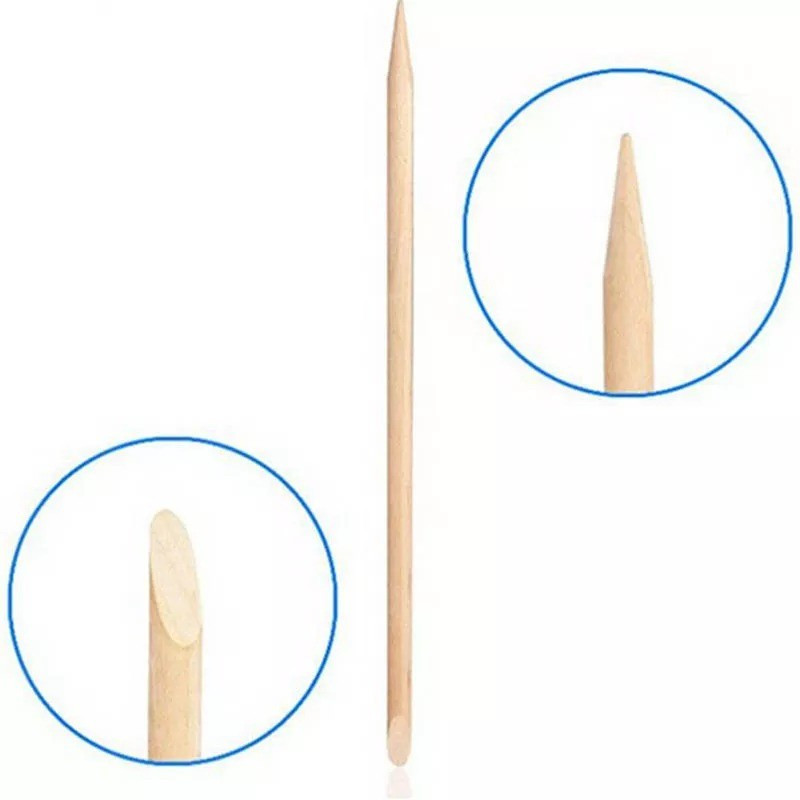 10 Bâtonnets en Bois - Pousse Cuticules - Peau Morte Manicure Nail Art