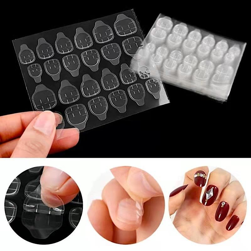 Stickers Transparents pour Press On Nails 24pcs Veris Beauty Stickers Nail Glue