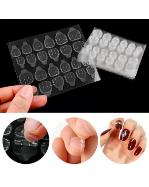 Stickers Transparents pour Press On Nails 24pcs Veris Beauty Stickers Adhésifs Nail Glue