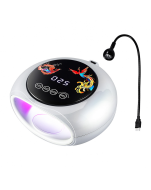 Blueque V15 128watt Sèche Ongles avec Mini Lampe de Polymérisation à 360°avec Lumière Rouge Soins de Peau