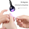 Sèche Ongles Blueque V15 128watt avec Mini Lampe de Polymérisation à 360°avec Lumière Rouge Soins de Peau