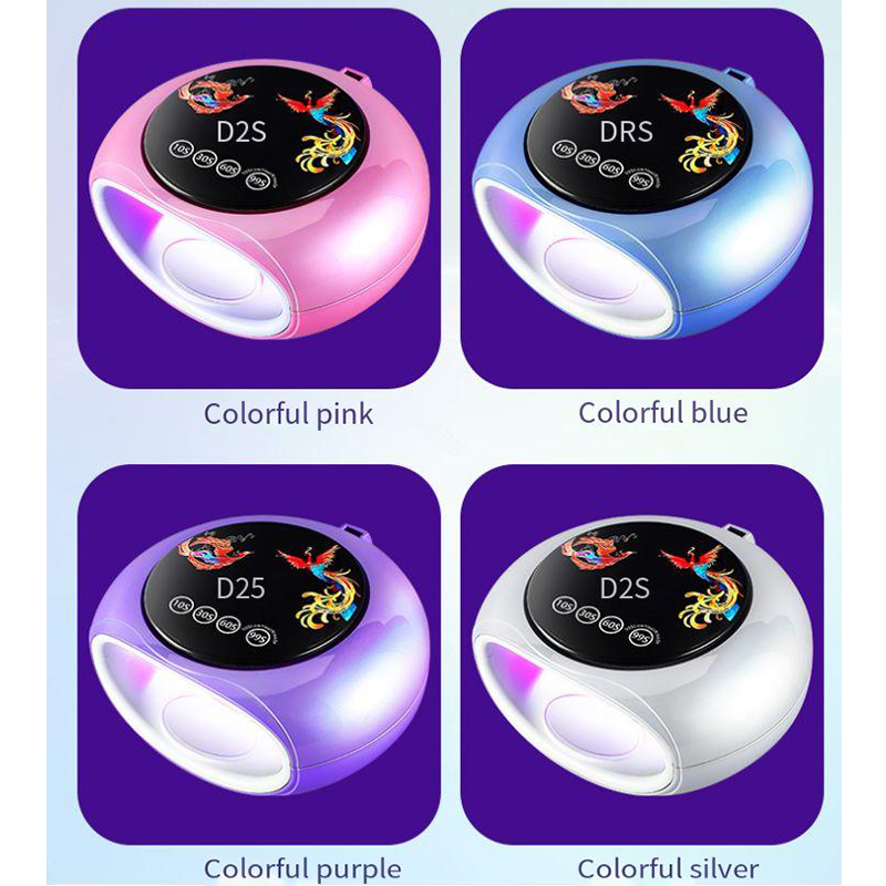 Sèche Ongles Blueque V15 128watt avec Mini Lampe de Polymérisation à 360°avec Lumière Rouge Soins de Peau