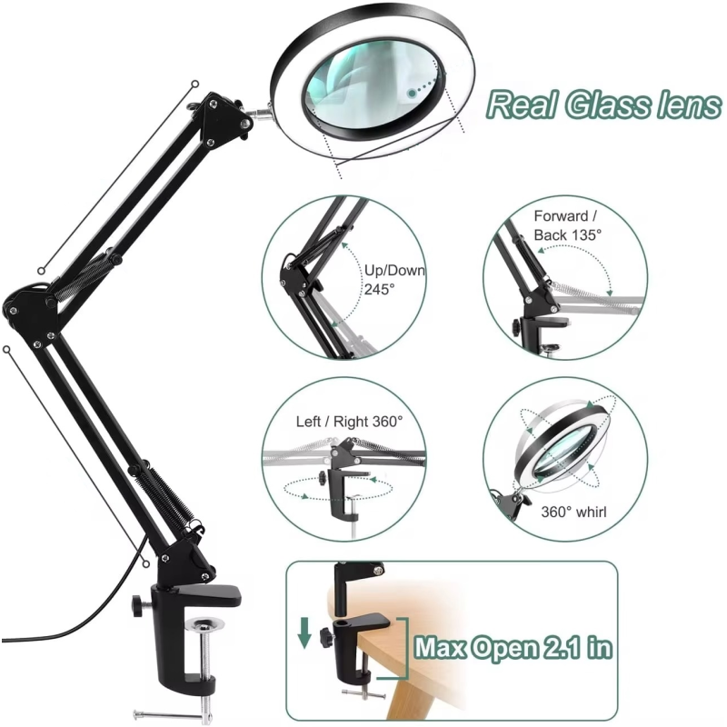 Lampe LED Table 72 SMD Luminosité Réglable Table d'Onglerie