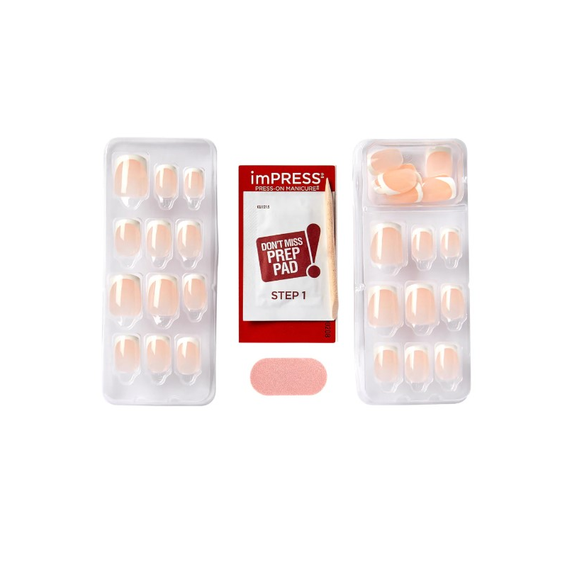 imPress Faux Ongles Press On Nails Model Classic French Nails