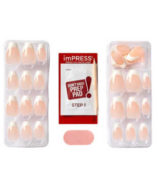 imPress Faux Ongles Press On Nails Ideal Classic French Nails