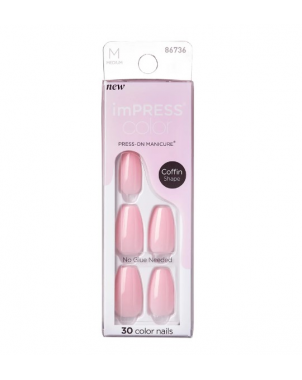 imPress Faux Ongles Press On Nails Pink Dream Forme Ovale Coffin