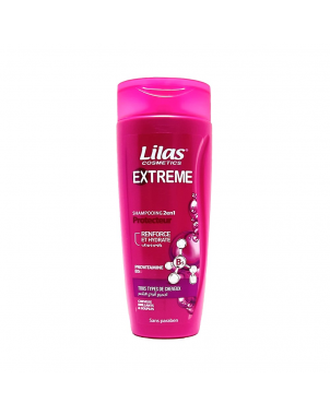 Lilas Shampoing 2en1 Extrême Protecteur Provitamine B5 350ml Tous Types de Cheveux