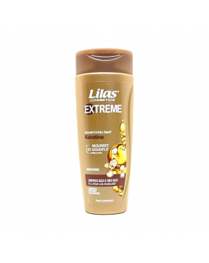 Lilas Shampoing 2en1 Extrême Kératine 350ml Cheveux Secs à Très Secs