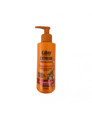 Lilas Crème de Coiffage Extrême Reconstructrice Huile d'Argan 200ml Cheveux Endommagés et Cassants