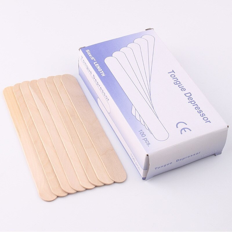 100 Spatules en Bois pour Epilation avec Cire Wax Chaude Peau Sensible