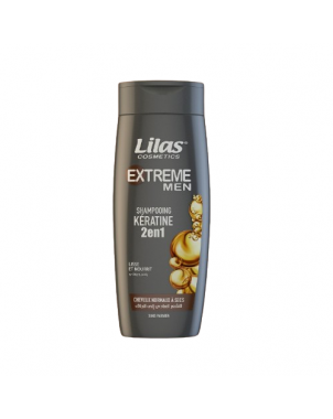 Lilas Shampoing Extrême Homme Kératine 350ml Cheveux Normaux à Secs