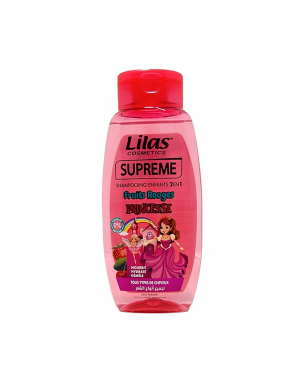 Lilas Shampoing Enfants 2en1 Supreme 300ml Tous Types de Cheveux Princesse Fruits Rouges