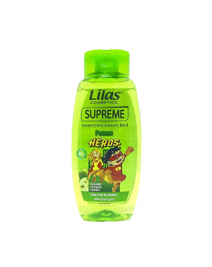 Lilas Shampoing Enfants 2en1 Supreme 300ml Tous Types de Cheveux Pomme Héros