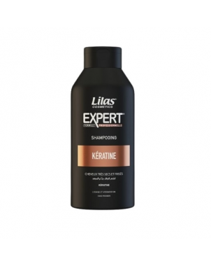 Lilas Shampoing Expert Kératine 500ml Professionnel Cheveux Très Secs et Frisés