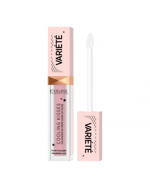 Eveline Lip Gloss Variété Cooling Kissies 02 Sugar Nude - Brillant à Lèvres Volumateur Effet Rafraîchissant