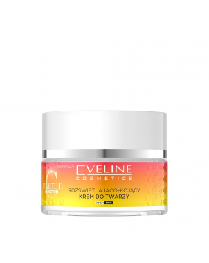 Eveline Crème de Visage Vitamine C 3x Action 50ml pour Visage Crème Apaisante Eclaircissante