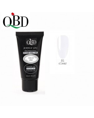 QBD Gel Acrylique Transparent Polygel Soins Ongles Nail Art Manucure