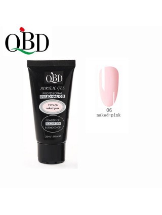 QBD Gel Acrylique Naked Pink Polygel Soins Ongles Nail Art Manucure