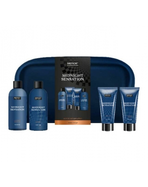 Sence Coffret Homme Midnight Sensation Trousse de Toilette Douche et Rasage 5pcs