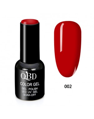 QBD Vernis Permanent Rouge Foncé UV LED pour Soins Ongles Gel Nail Art