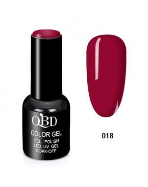 QBD Vernis Permanent Rouge Vin UV LED pour Soins Ongles Gel Nail Art