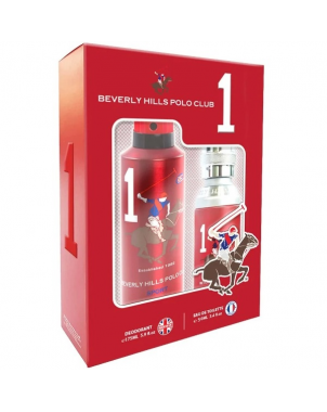 Coffret Sport 1 Beverly Hills Polo Club - Eau de Toilette 50ml + Déodorant Body Spray 175ml - Coffret Cadeau pour Homme