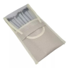 Lot 10 pcs Pinceaux Maquillage Beige avec Pochette pour Maquillage Visage et Yeux