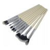 Lot 10 pcs Pinceaux Maquillage Beige avec Pochette pour Maquillage Visage et Yeux