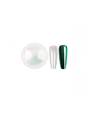 Poudre Chrome Vert Foncé pour Design des Ongles Accessoires - Aurora Powder Design Onglerie