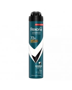 Rexona Déodorant Invisible Black & White Homme Advanced Protection 72h pour Homme 200ml
