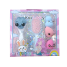 Coffret Kiss Lovely : Brosse Gommage Visage Brosse Cheveux 3 Eponges Maquillage