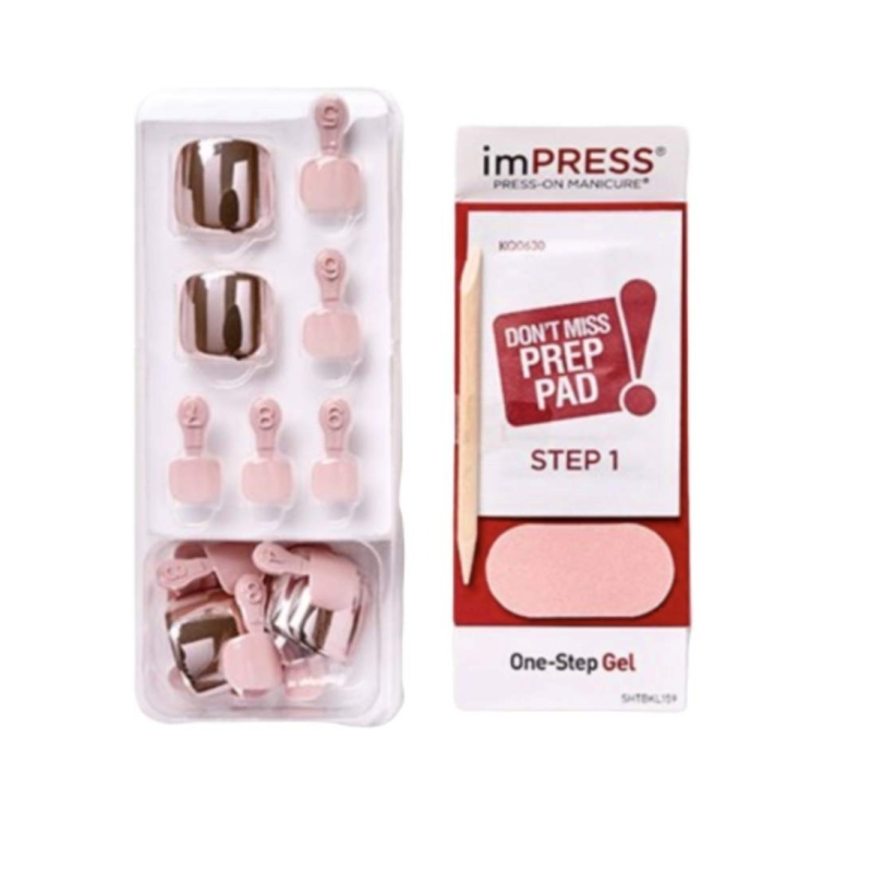 imPress Press On Pedicure Stiletto Faux Ongles pour Pieds