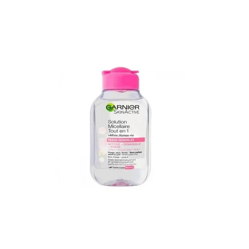 Garnier Eau Micellaire Tout en 1 Peaux Sensibles 100ml SkinActive Nettoie Démaquille Apaise