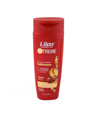 Lilas Shampoing 2en1 Extrême Sublimateur 350ml pour Cheveux Colorés ou Mèches