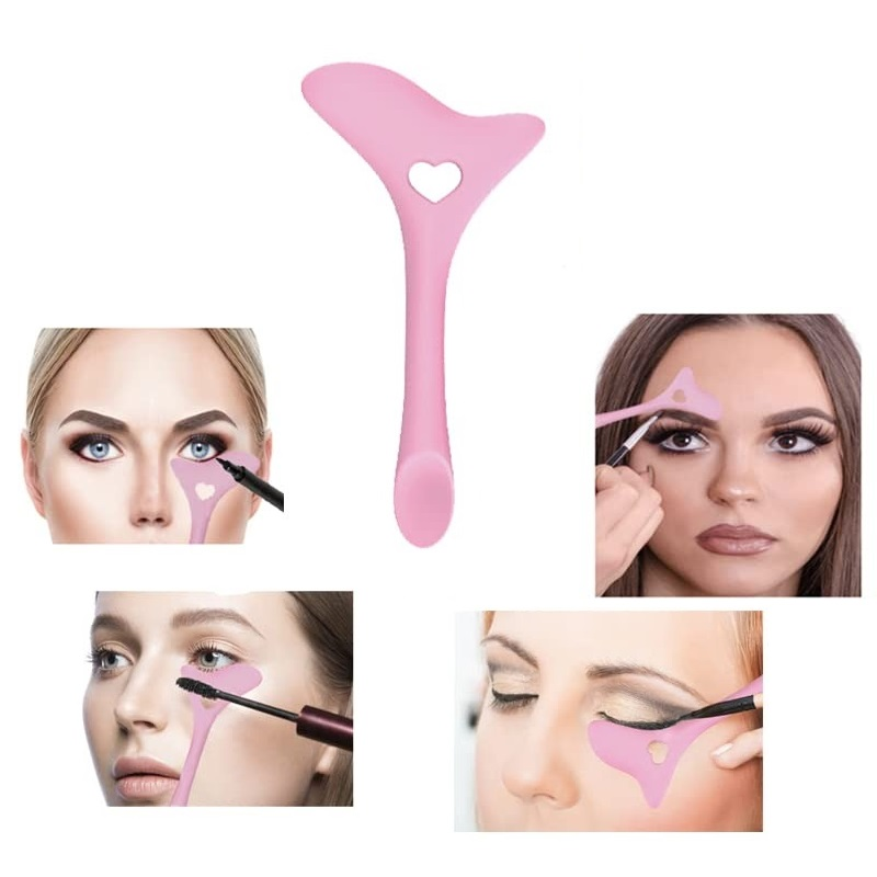 Eyeliner Aid en Silicone Outil d'Aide de Maquillage Eyeliner Eyeshadow Sourcils et Lèvres