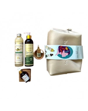 Pack Trousse Blonde Me Brazilian Glow : Shampoing Caviar + Masque Tanino Bleu + Sérum Shiny + Ampoule Strong+