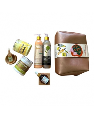 Pack Trousse Ultimate Repair Brazilian Glow : Pack Anti Chute + Fiber Hair Mask + Summer Glow + Serum Shiny + Strong+