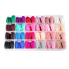 Faux Ongles Couleurs Simples 576pcs Forme Carré
