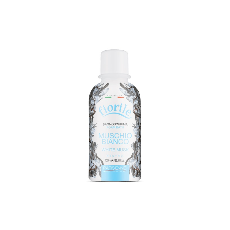 Parisienne Fiorile Bain Moussant Muschino Bianco Musk Blanc 1L Gel Nettoyant pour le Corps 1000ml
