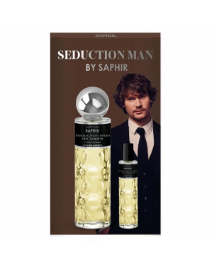 Coffret Parfums Saphir Seduction Man By Saphir : Eau de Parfum 200ml + Eau de Parfum 30ml pour Homme