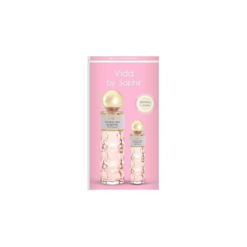 Coffret Parfums Saphir Vida By Saphir : Eau de Parfum 200ml + Eau de Parfum 30ml pour Femme