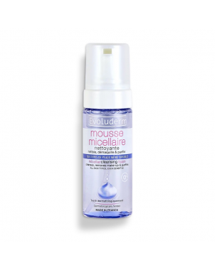 Evoluderm Mousse Micellaire Nettoyante 150ml Tous Types de Peaux même les Peaux Sensibles