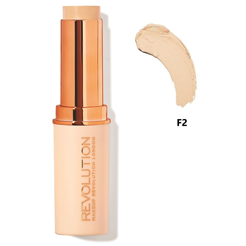 Revolution Fond de Teint Stick 02 Fast Base Stick Foundation Pour les Peaux Claires avec des Nuances Jaunes