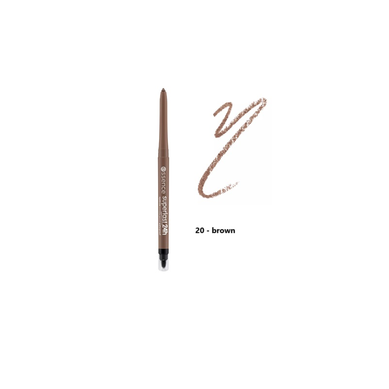 Essence Crayon Sourcils Superlast 24h Waterproof Eyebrow Pencil 20 Brown