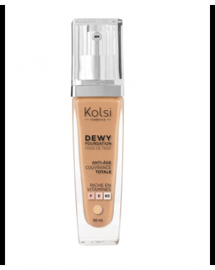 Kolsi Fond de Teint Dewy F12 Anti Age Couvrance Totale 30ml Riche en Vitamines F E B3