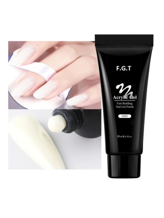 FGT 30ml Gel Acrylique Blanc Poly gel Soins Ongles Nail Art Manucure