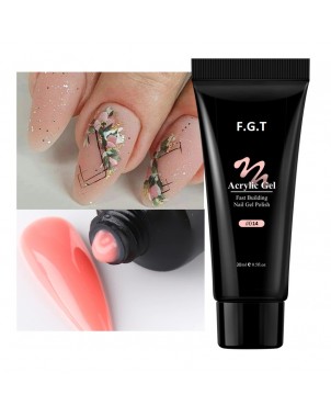 FGT Gel Acrylique Rose Nude Poly gel Soins Ongles Nail Art Manucure