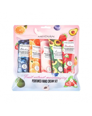 Meidian Fruit Extract Hand Cream Set - Pack de 5 Crème à Mains Fruits