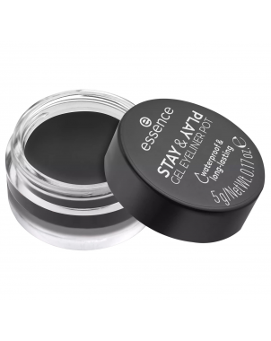 Essence Gel Eyeliner Pot Stay & Play Eyeliner Noir 01 Black