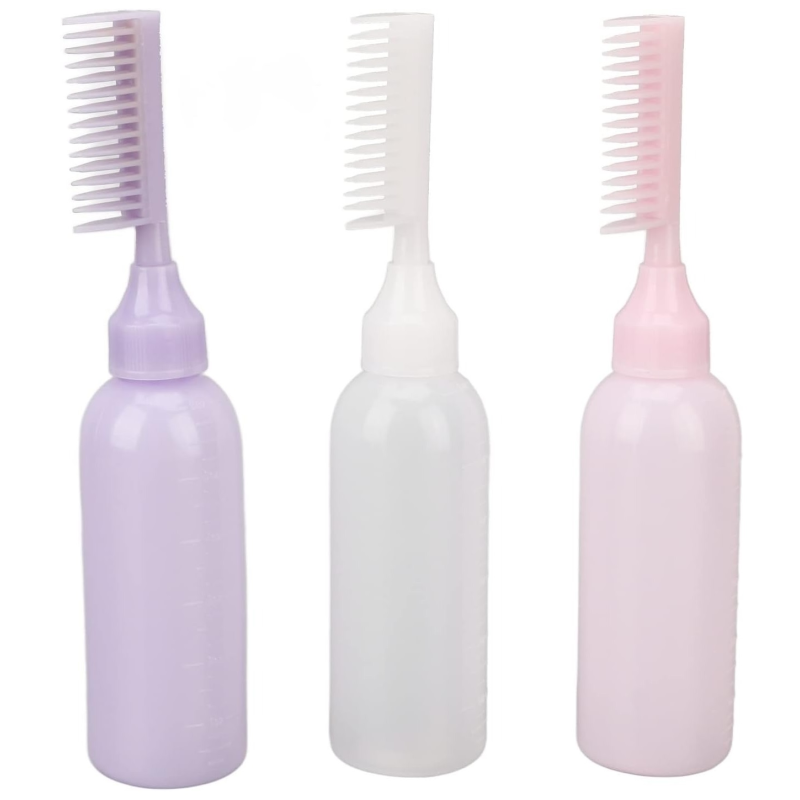 Bouteille Peigne Applicateur Teinture Cheveux Bain de Huiles Soins